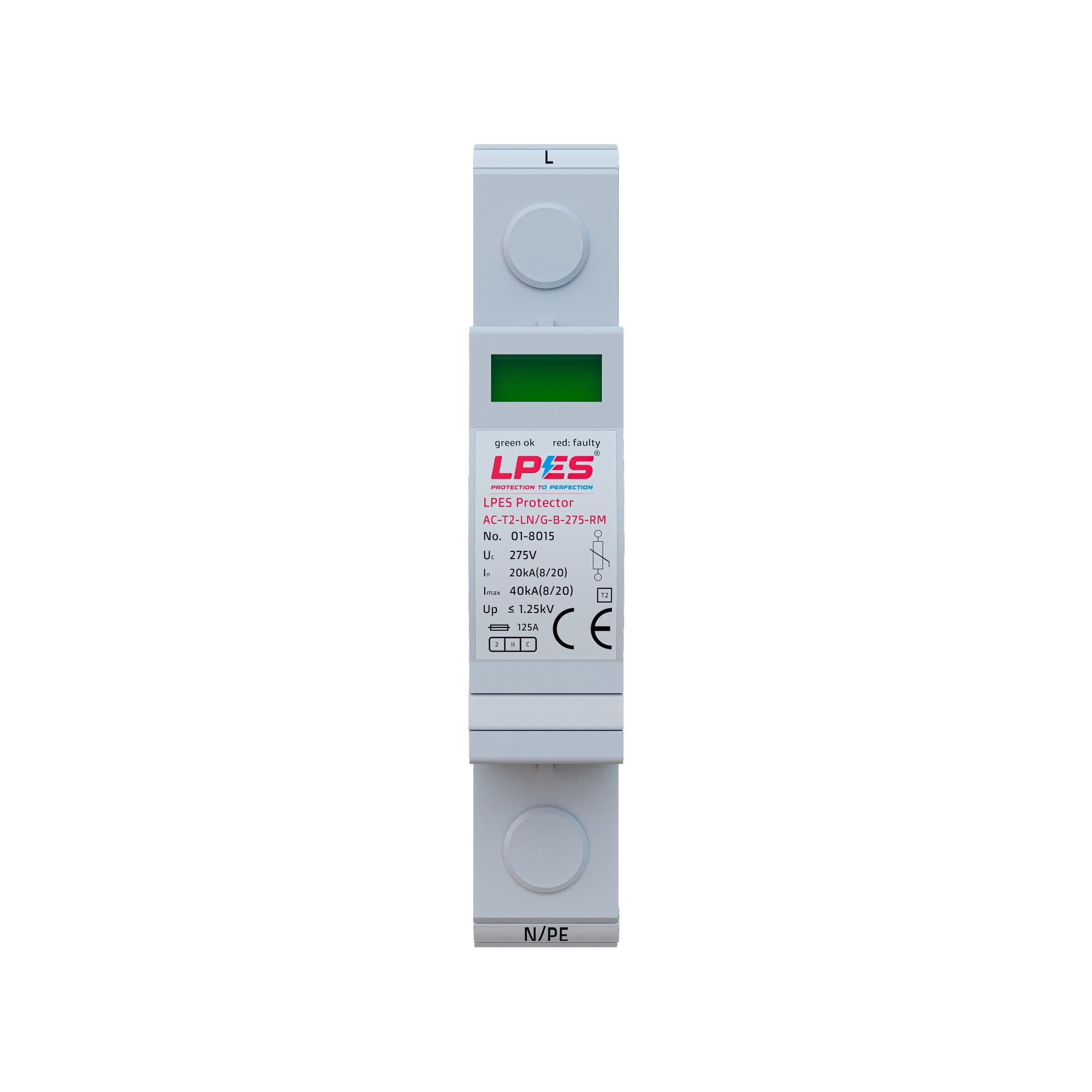 LPES single-pole DIN-rail surge protection device