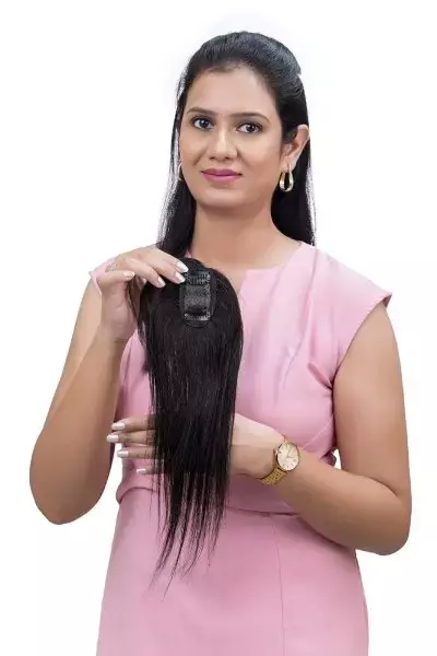 Scalp Topper with Bangs