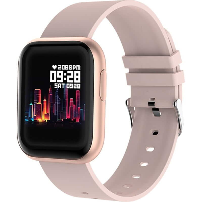 "Modern smartwatch with a sleek design, vibrant touchscreen display, and fitness tracking features, placed on a wooden surface." "Modern smartwatch with a sleek design, vibrant touchscreen display, and fitness tracking features, placed on a wooden surface."