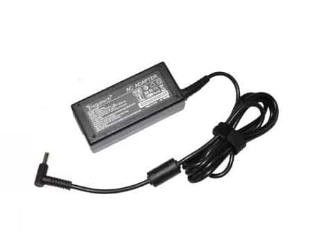 "Black laptop adapter with a power brick and charging cable, designed for reliable and efficient power supply to laptops."