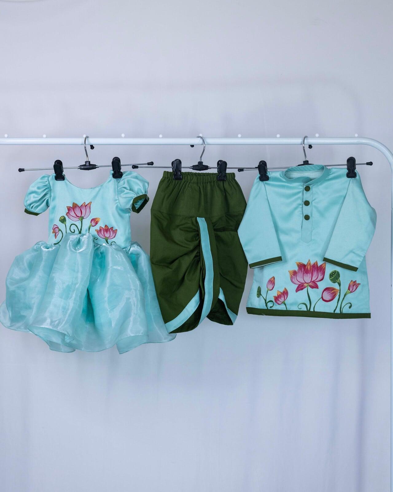 Coordinated Diwali outfits for kids