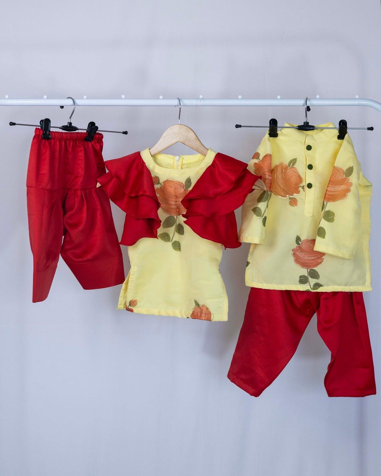 Sibling Twinning Outfit Ideas for diwali