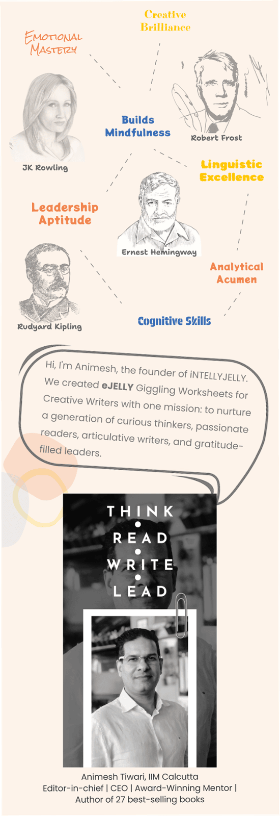 We created eJELLY Giggling Worksheets for Creative Writers with one mission: to nurture a generation of curious thinkers, passionate readers, articulative writers, and gratitude-filled leaders! We created eJELLY Giggling Worksheets for Creative Writers with one mission: to nurture a generation of curious thinkers, passionate readers, articulative writers, and gratitude-filled leaders!
