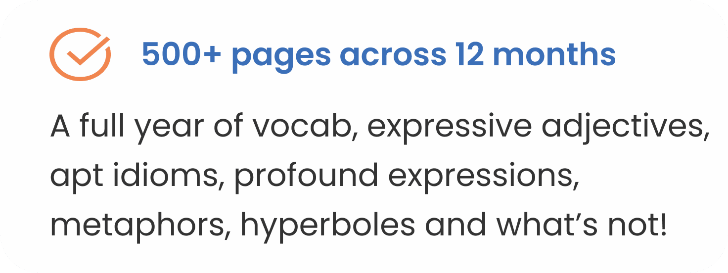 500+ pages across 12 months