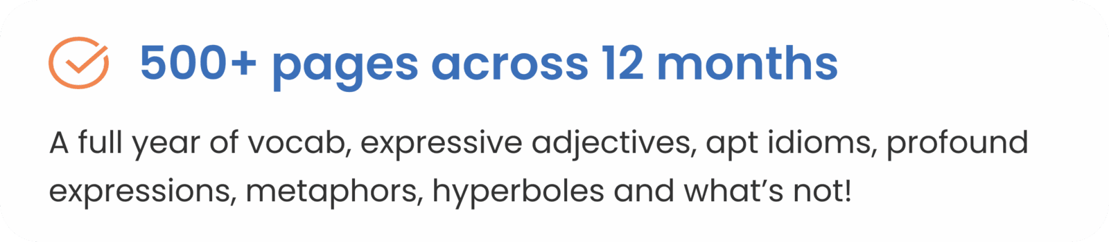 500+ pages across 12 months