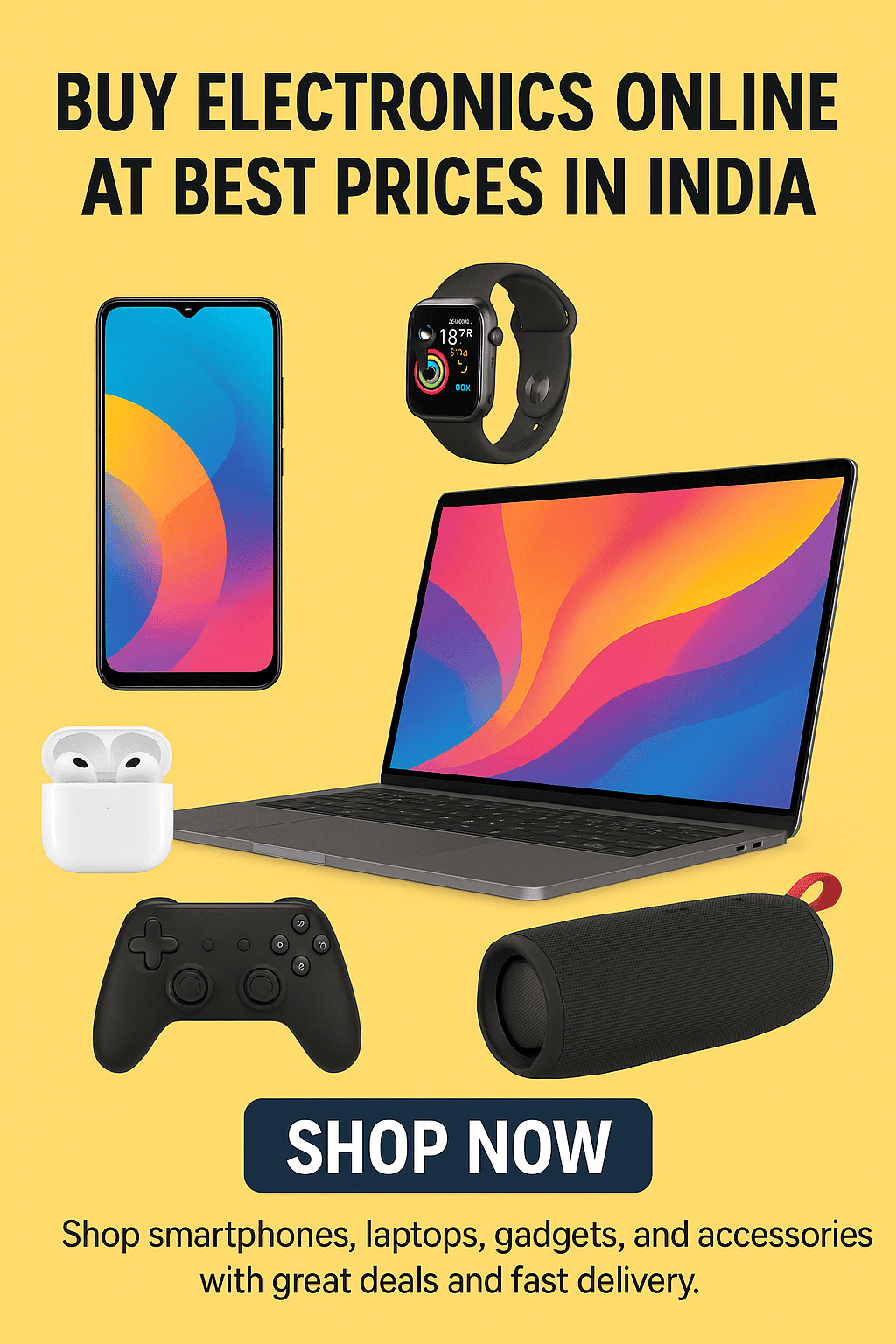 "Shop electronics online in India at best prices – phones, laptops, gadgets."