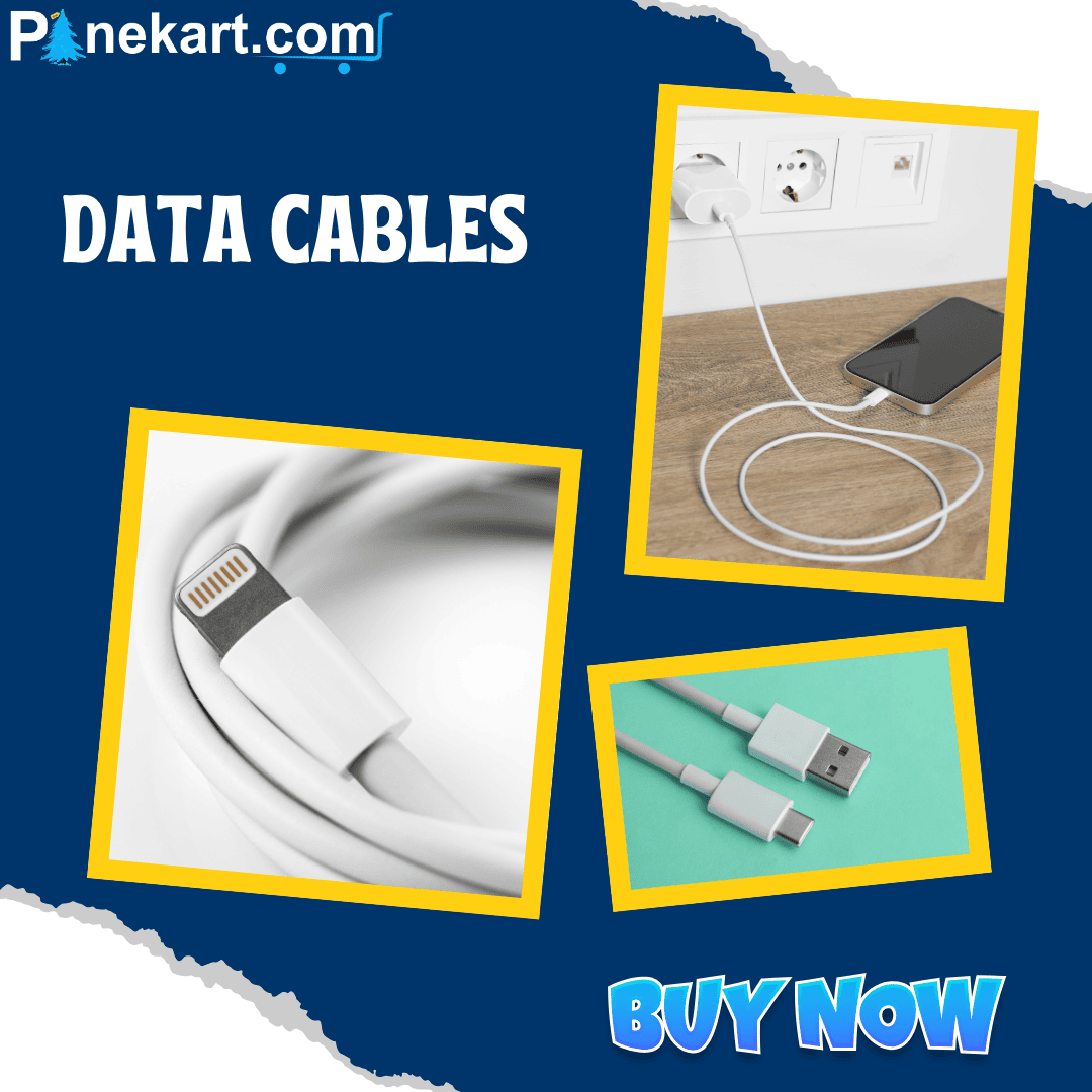 Buy data cables online at best price – featuring USB, Type-C, and Lightning cables for fast charging and data transfer