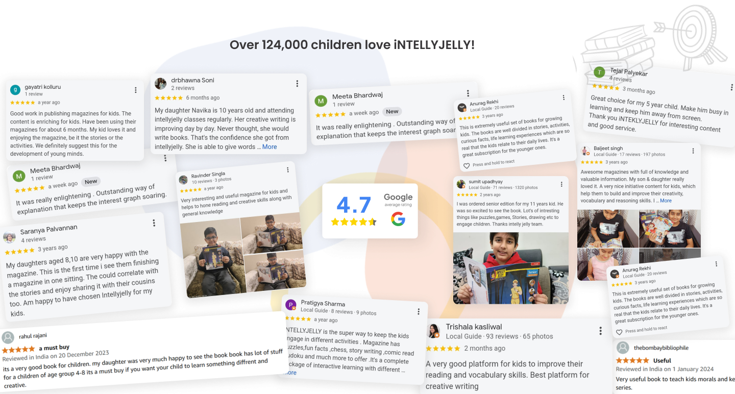 Over 124,000 children love iNTELLYJELLY! Over 124,000 children love iNTELLYJELLY!