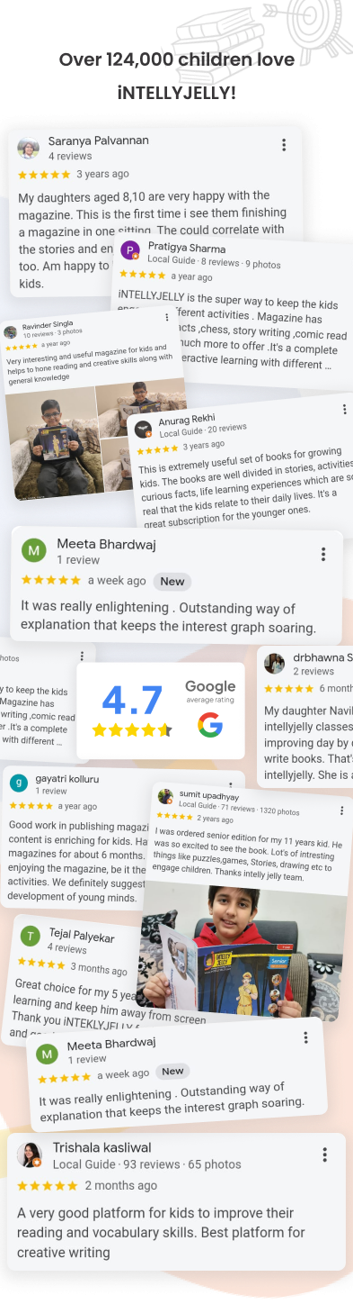 Over 124,000 children love iNTELLYJELLY! Over 124,000 children love iNTELLYJELLY!