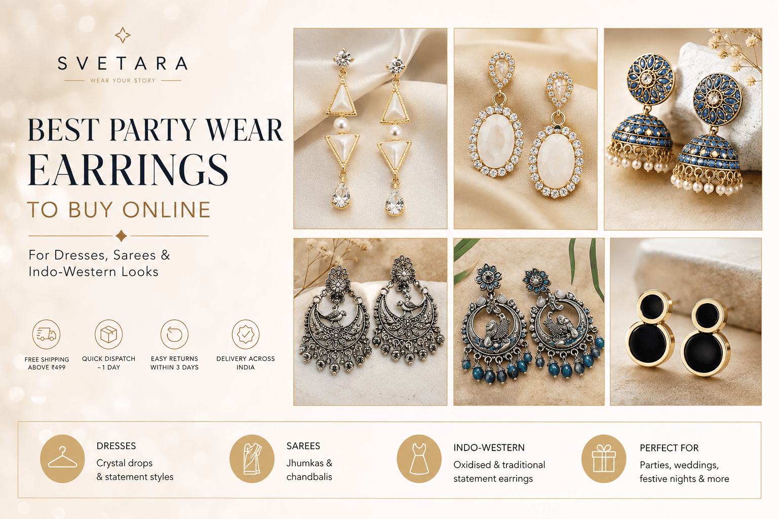 Elegant Party-Wear Earrings Elegant Party-Wear Earrings