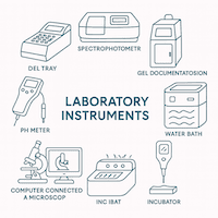 centrifuge, microbalance, oven, laminar airflow, bioassay cabinets