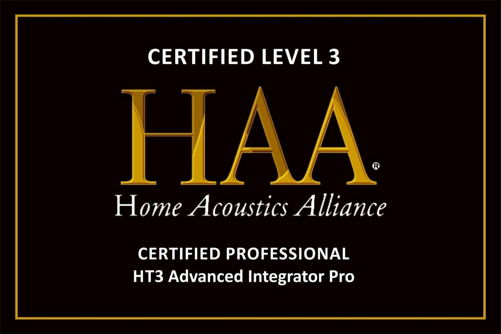 HAA Calibration Certificate HAA Calibration Certificate