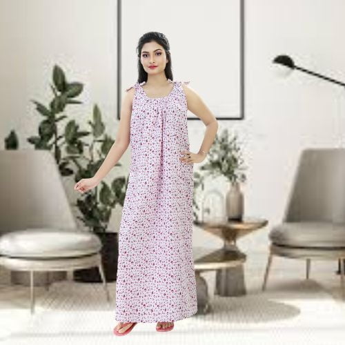 Parijaths Floral Sleeveless Nighty Parijaths Floral Sleeveless Nighty