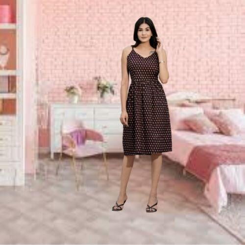 Parijaths Floral Short Sleeveless Nighty Parijaths Floral Short Sleeveless Nighty