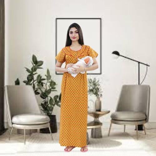 Parijaths Floral Maternity Nighty with feeding Zips Parijaths Floral Maternity Nighty with feeding Zips