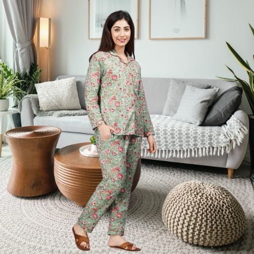 Parijaths Floral Night Suits Parijaths Floral Night Suits