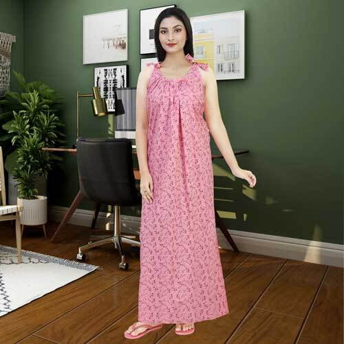 Parijaths Floral Sleeveless Nighty Parijaths Floral Sleeveless Nighty