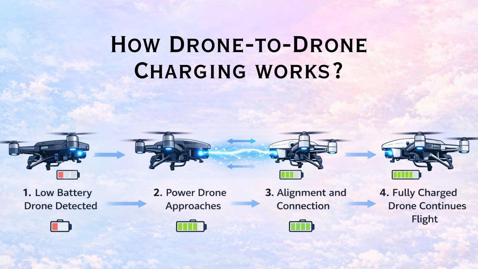 How drone-to-drone charging works? How drone-to-drone charging works?