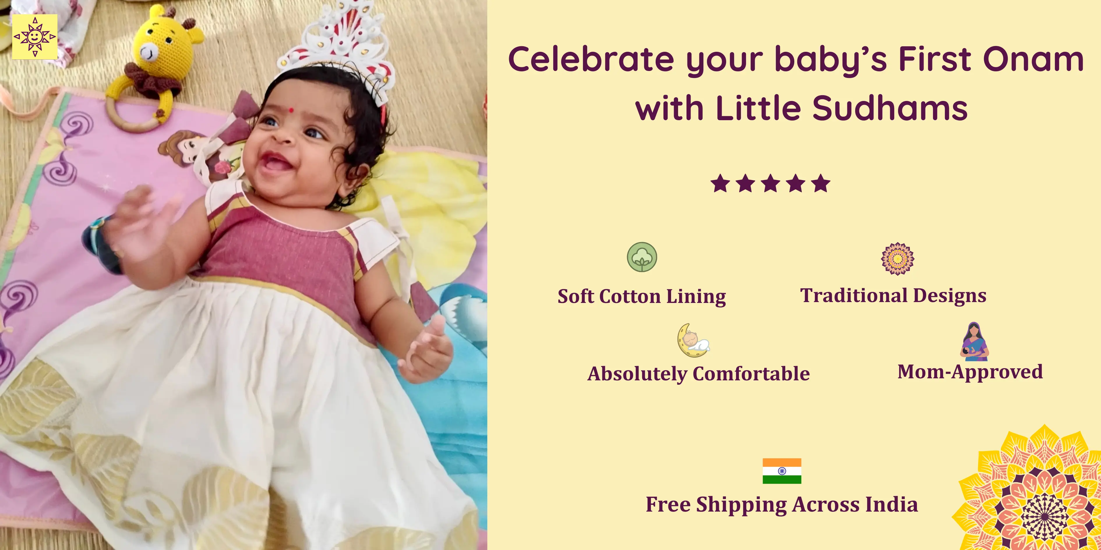 New Born Baby Girl Traditional Onam Dresses New Born Baby Girl Traditional Onam Dresses