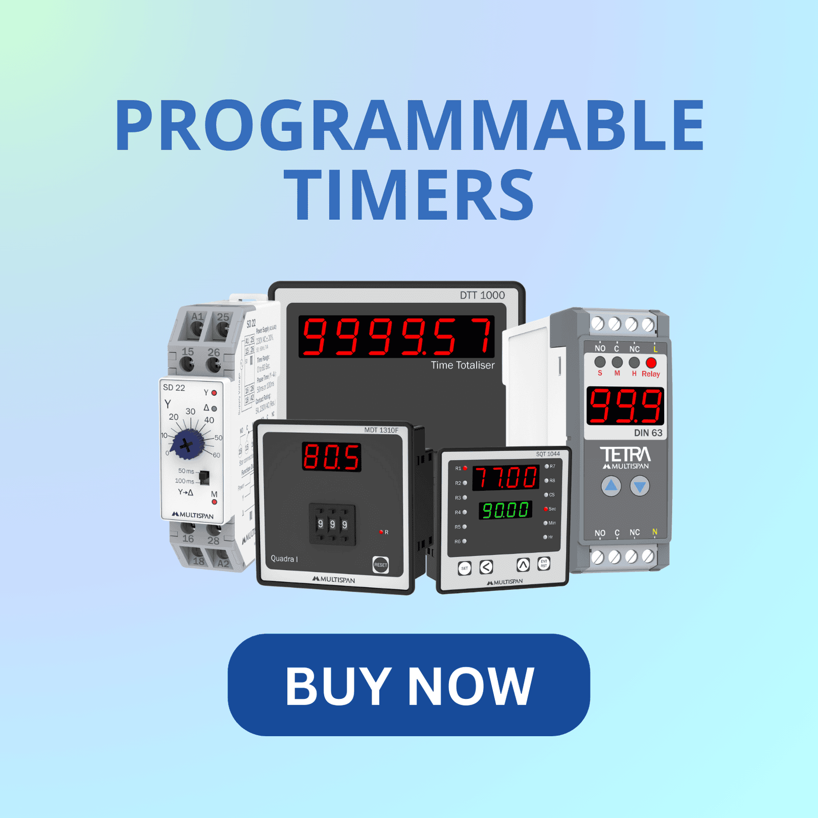 Multispan programmable timer for precise industrial time control Multispan programmable timer for precise industrial time control