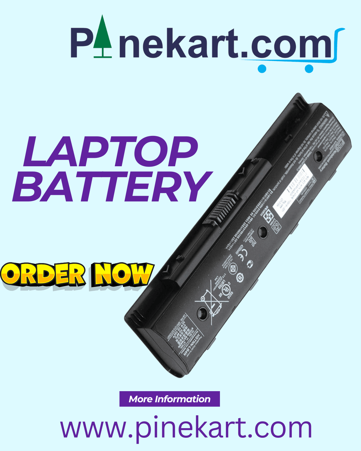 "Laptop battery with a rectangular design, ready for installation." "Laptop battery with a rectangular design, ready for installation."