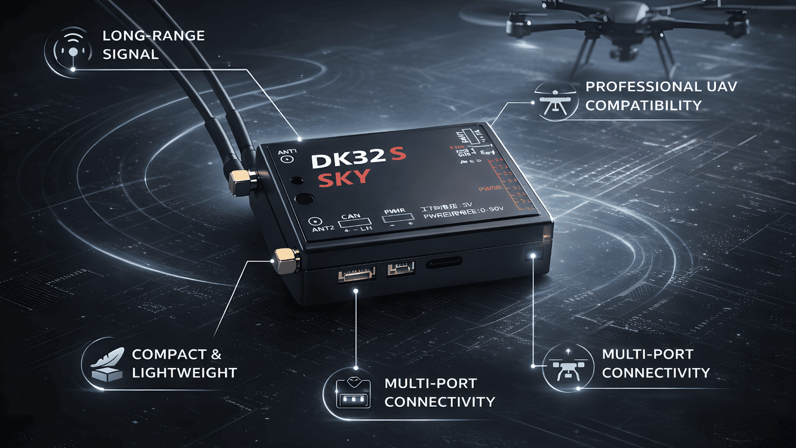 2. The SIYI-DK32 SE receiver has many key features