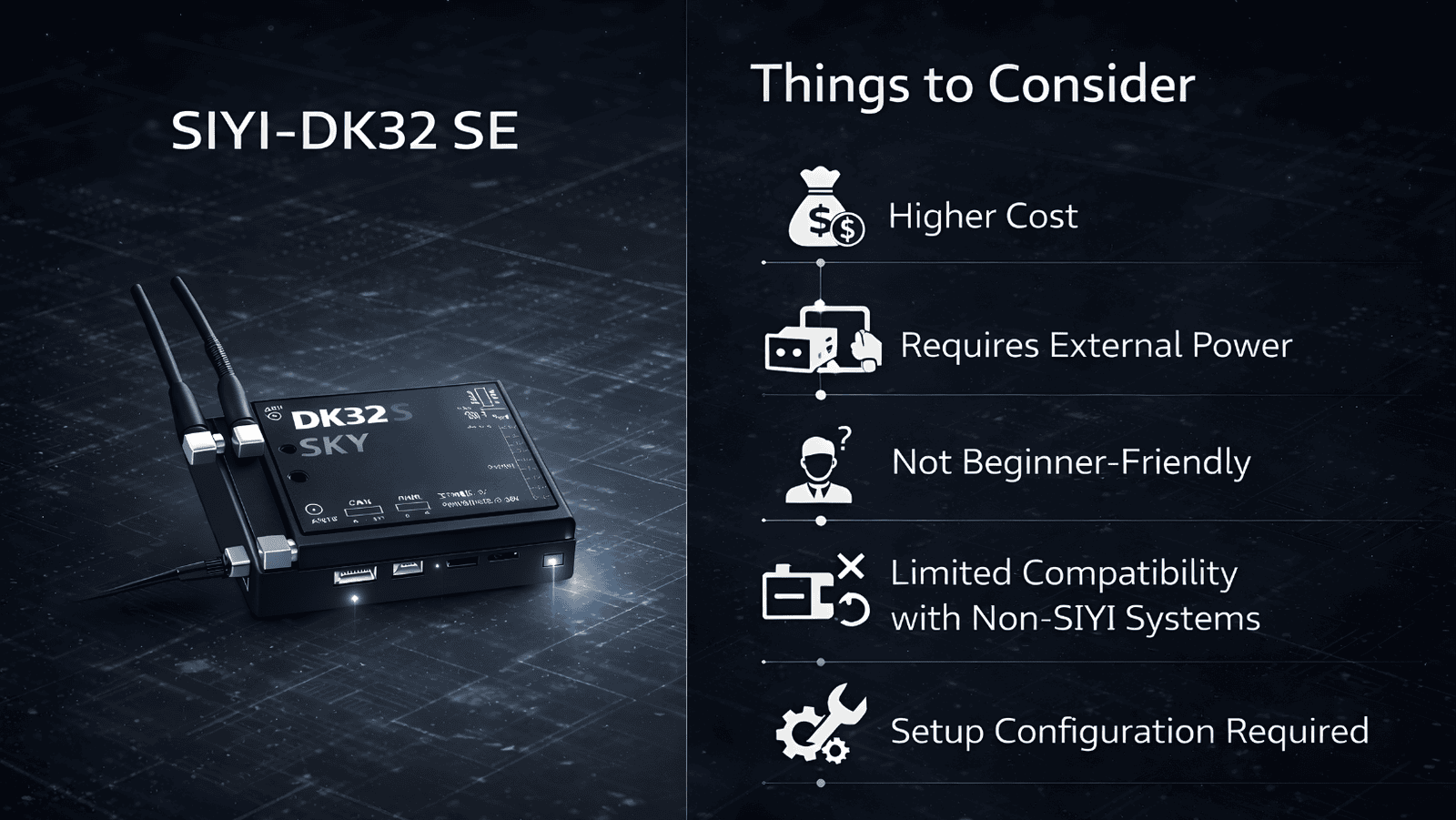 Disadvantages of SIYI-DK32 Receiver