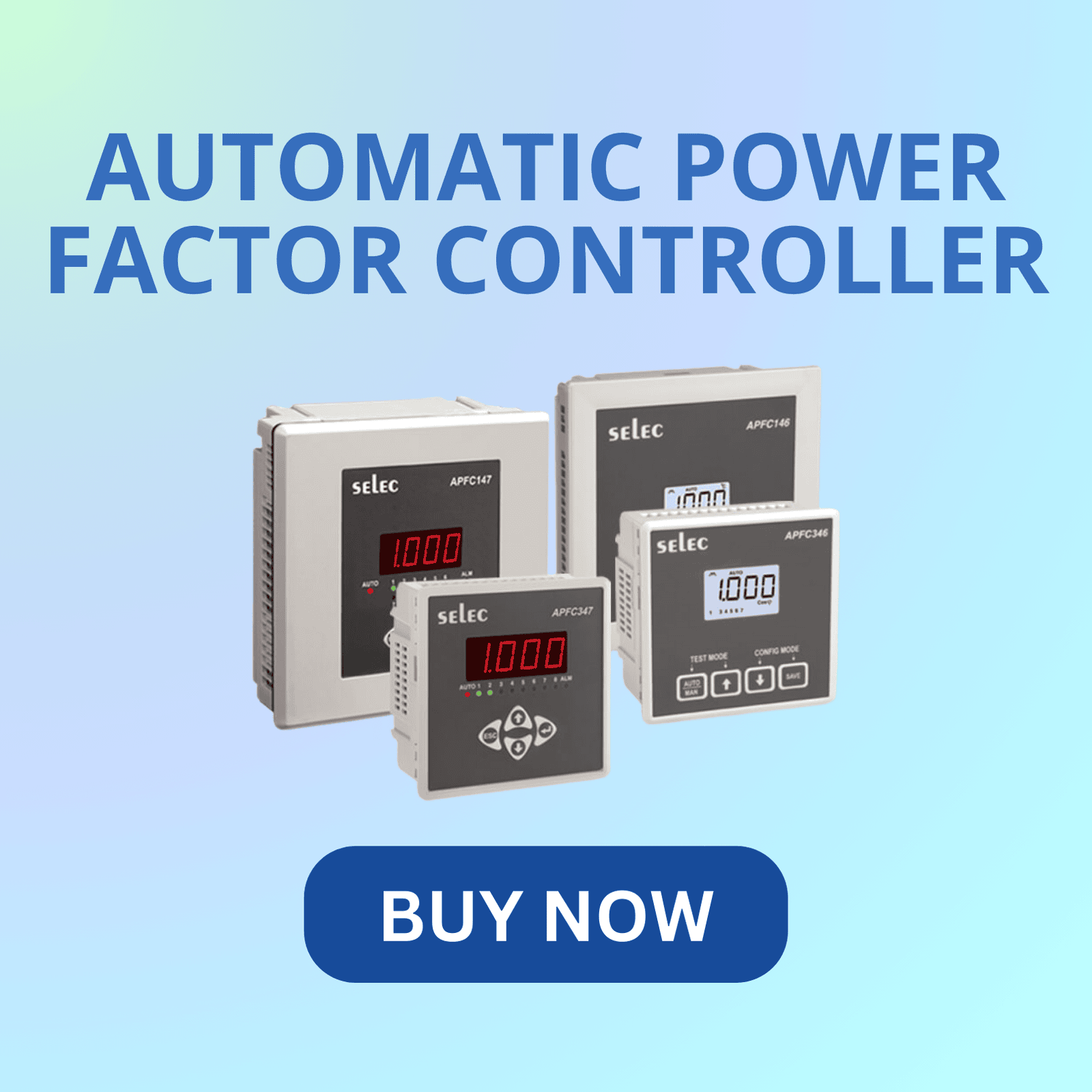 Selec automatic power factor controller for efficient power factor management and energy savings in electrical systems Selec automatic power factor controller for efficient power factor management and energy savings in electrical systems