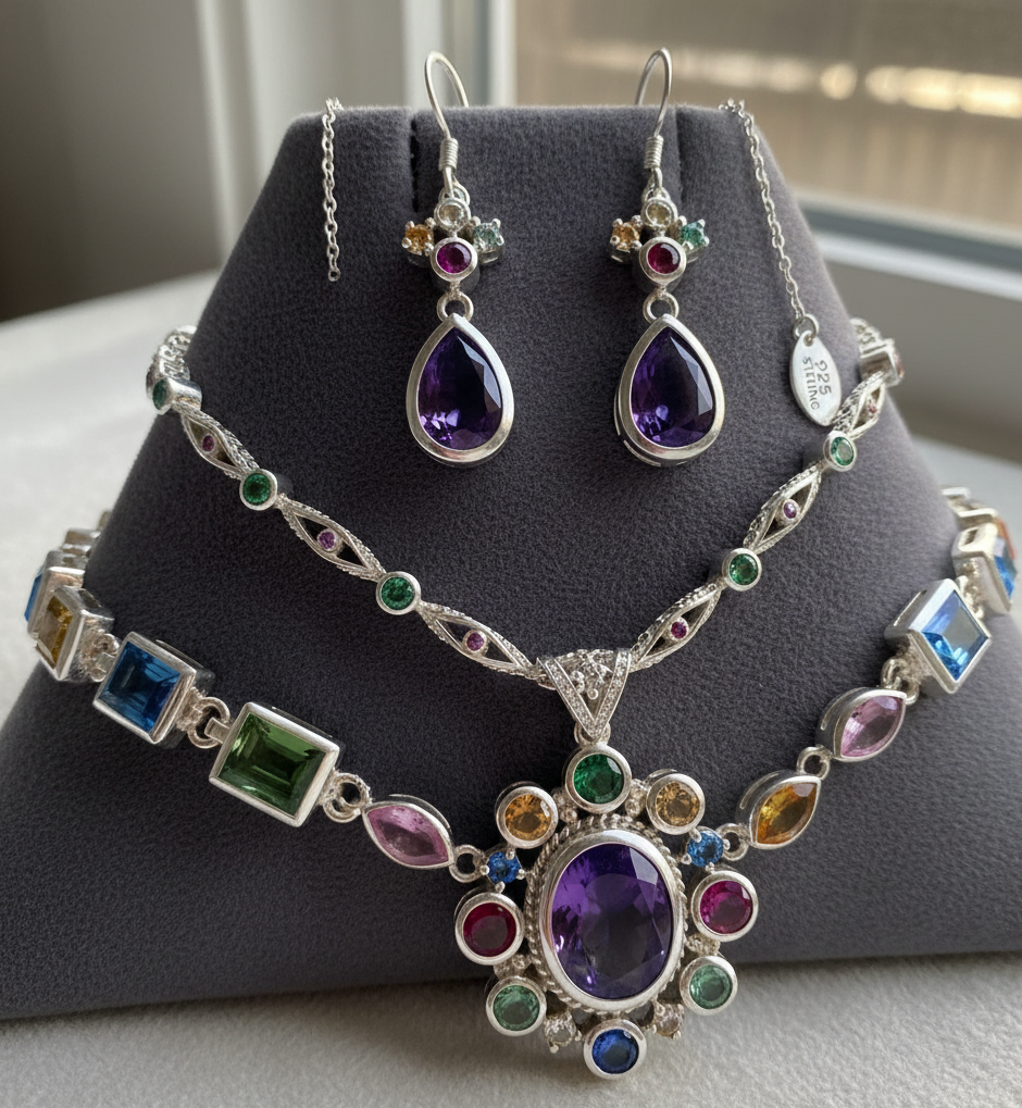 Silver Necklace Sets