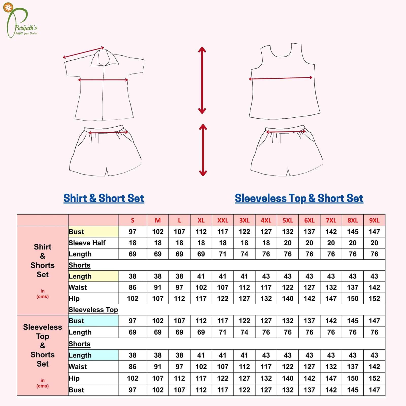 night suit and top pyjama set size chart night suit and top pyjama set size chart
