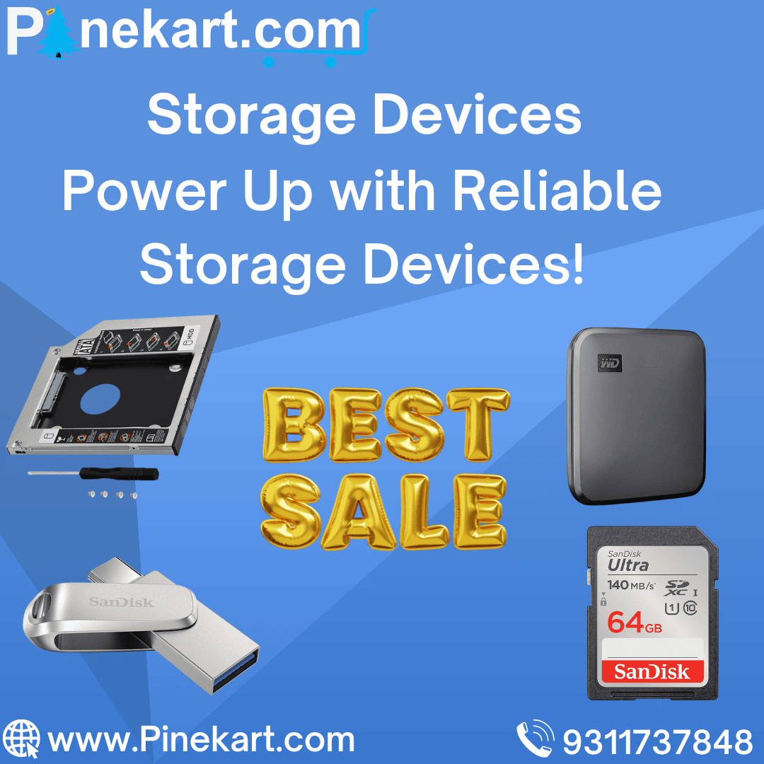 "Various storage devices including a USB flash drive, external hard drive, SSD, and memory card, used for data storage and transfer." "Various storage devices including a USB flash drive, external hard drive, SSD, and memory card, used for data storage and transfer."