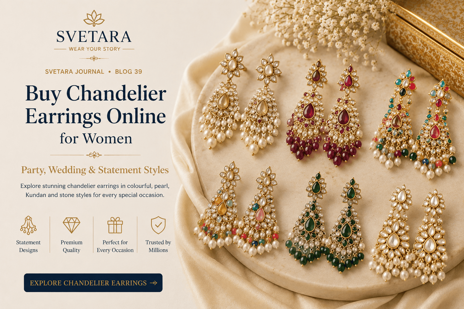 Svetara Chandelier Earrings Collection Svetara Chandelier Earrings Collection