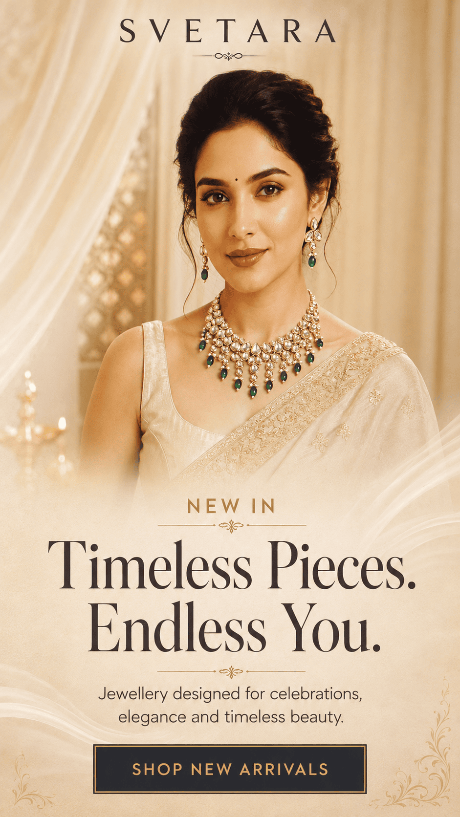 Timeless kundan jewellery styled for modern everyday elegance