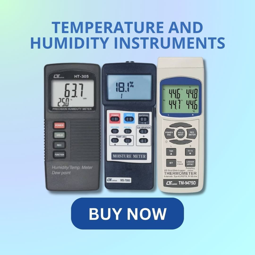 Temperature and Humidity Instruments Lutron