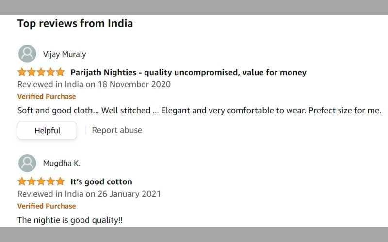 parijaths reviews section info