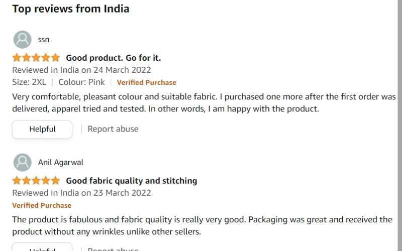 parijaths reviews section info