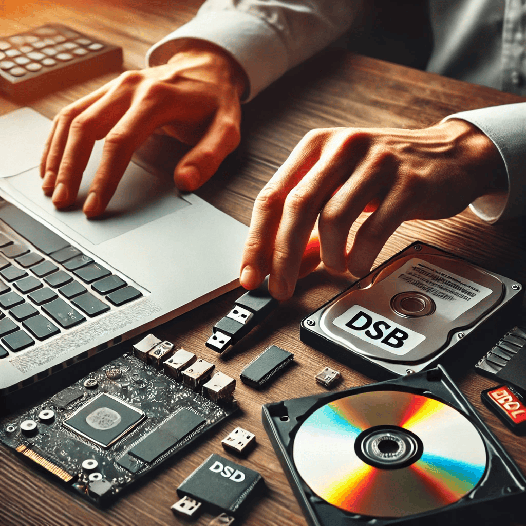 "Various types of storage devices, including USB, SSD, hard drive, memory card, and optical discs." "Various types of storage devices, including USB, SSD, hard drive, memory card, and optical discs."