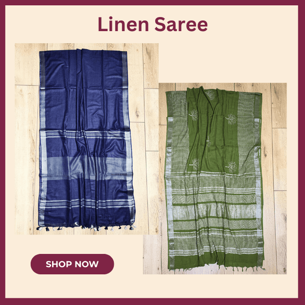 Linen Plain Saree Linen Plain Saree
