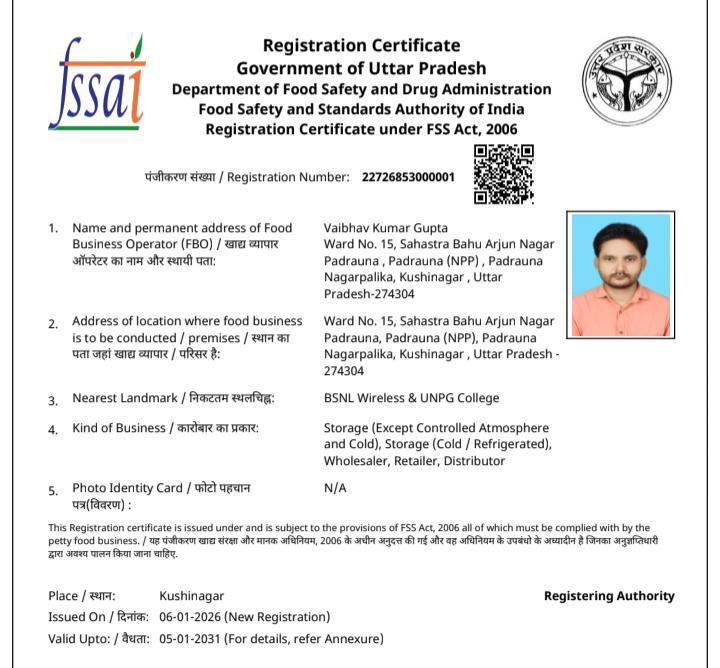 FSSAI Reistration