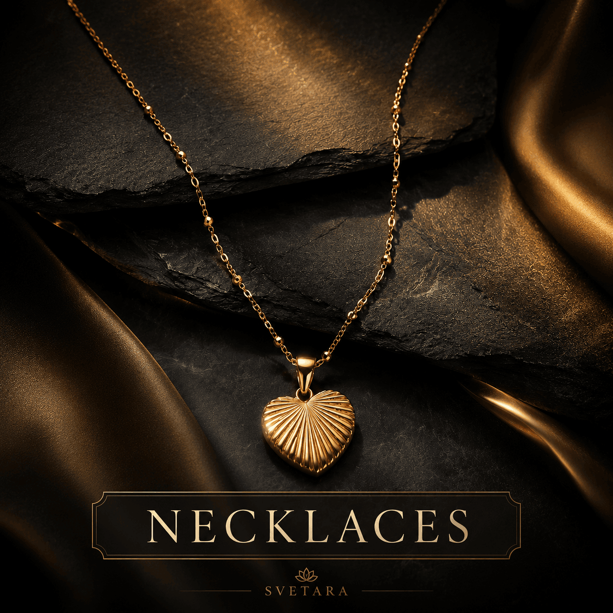Gold heart pendant necklace for SVETARA necklaces collection Gold heart pendant necklace for SVETARA necklaces collection