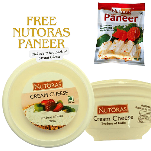 Nutoras Cream Cheese 500g - Free Nutoras Paneer Nutoras Cream Cheese 500g - Free Nutoras Paneer