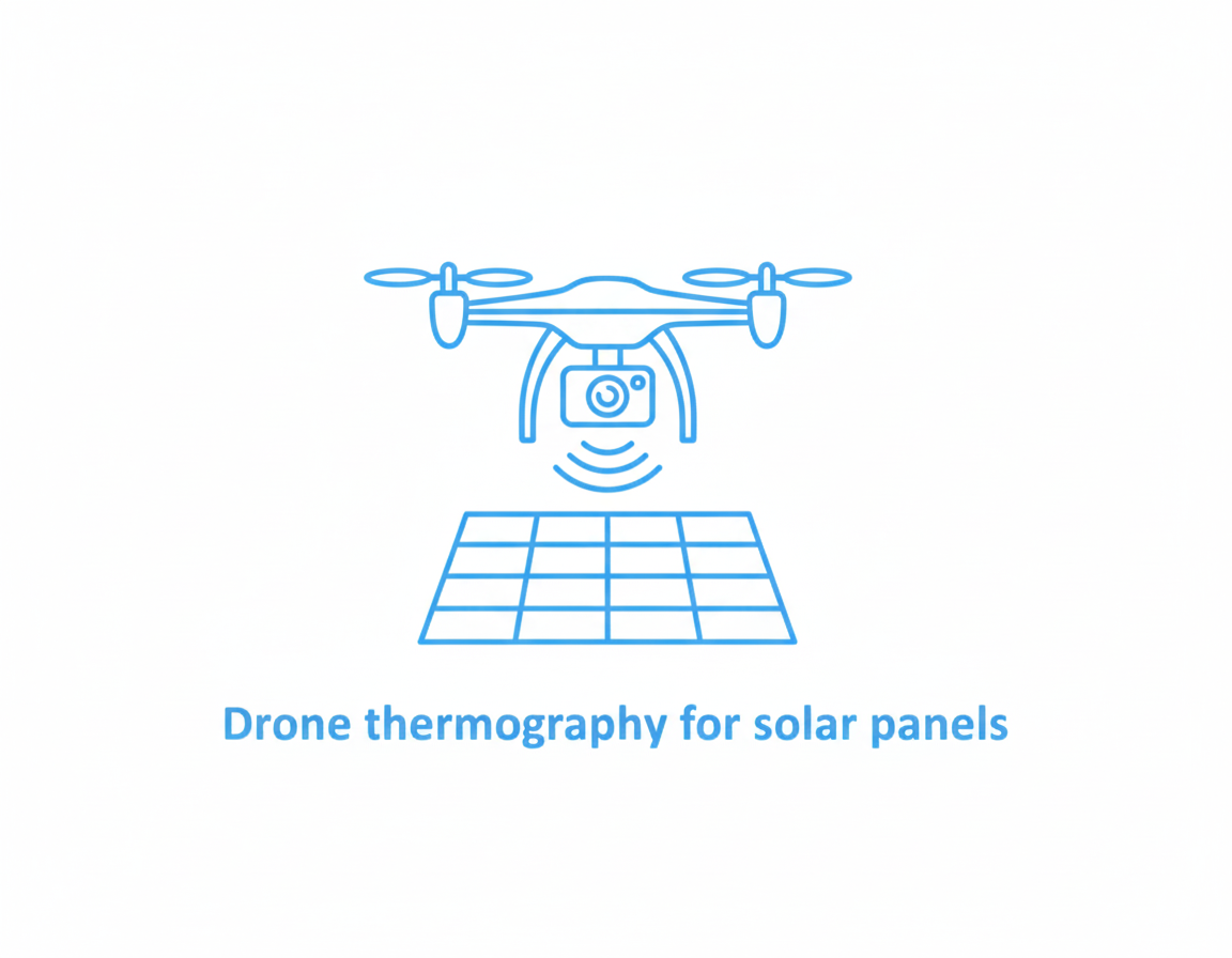 Drone thermography for solar panels.
