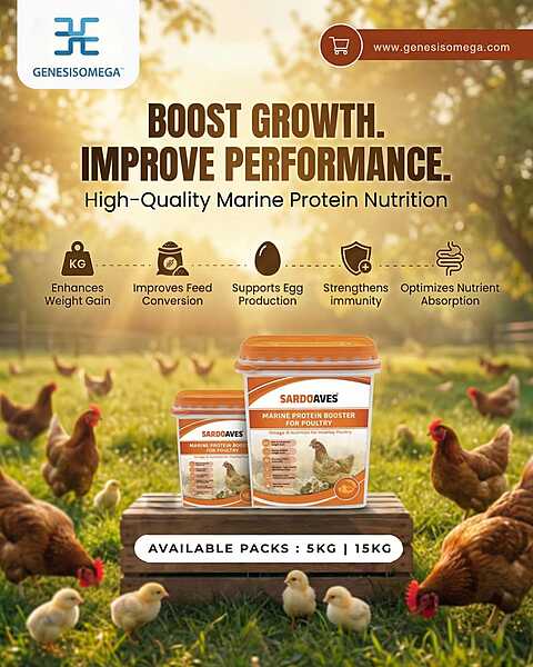 High-quality marine protein booster for poultry enhancing weight gain and immunity