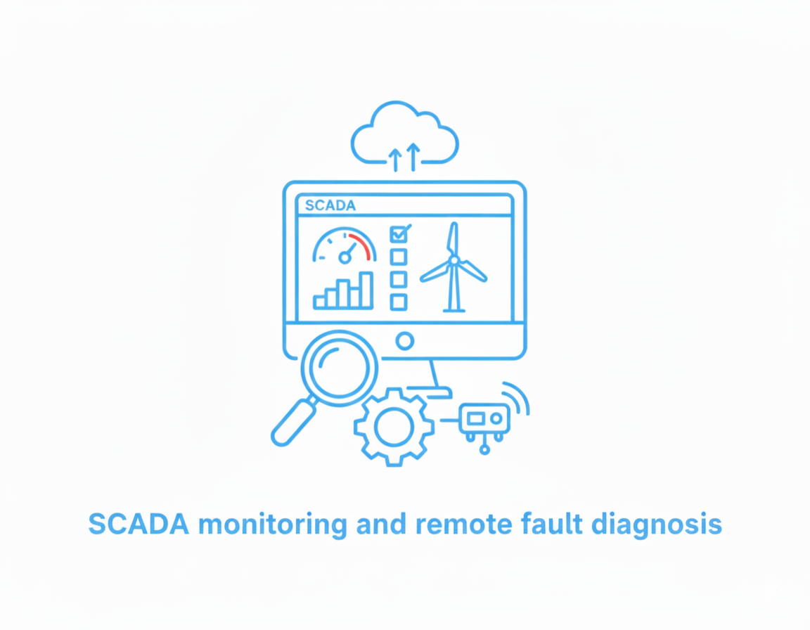 SCADA monitoring and remote fault diagnosis.