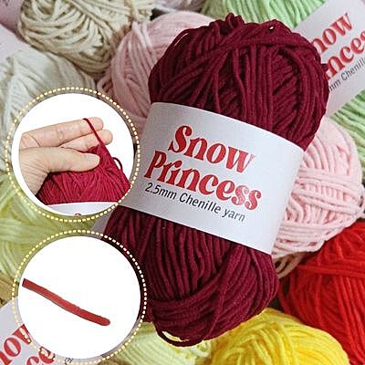 Snow Princess Chenille Yarn Snow Princess Chenille Yarn