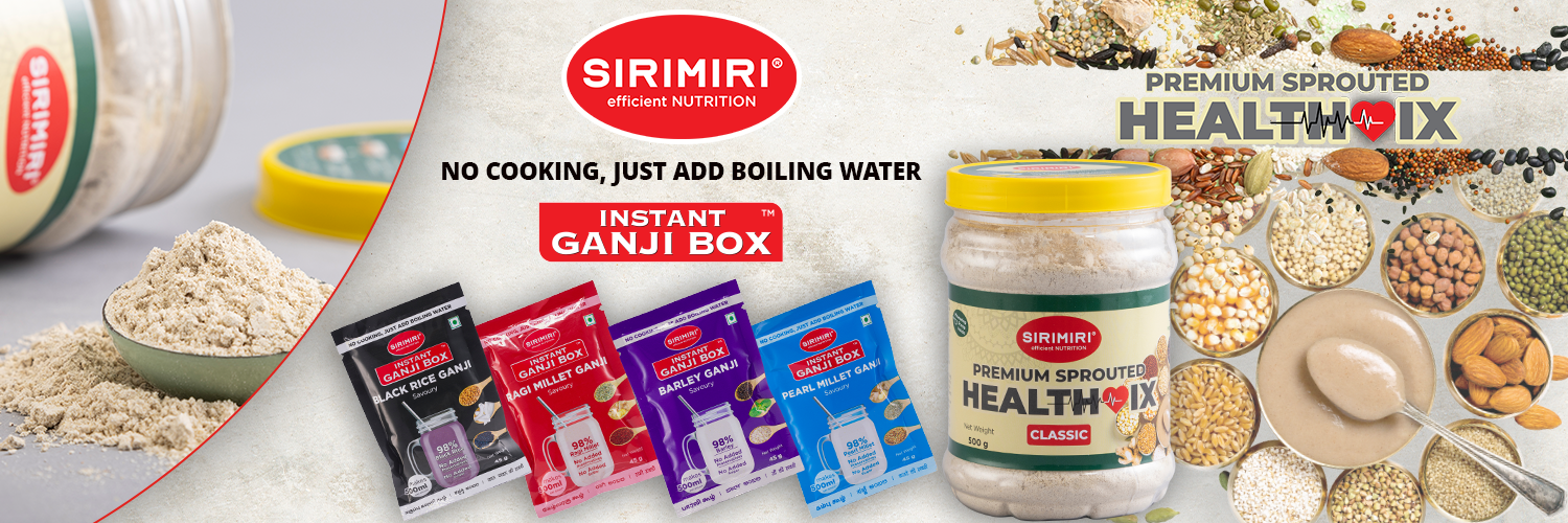 SIRIMIRI Instant Ganji Box and Sprouted Health Mix – ready-to-eat nutritious porridge