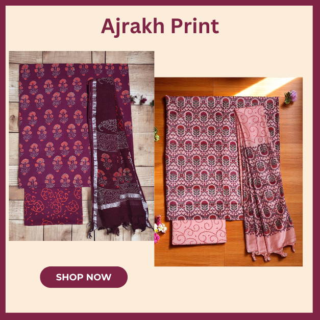 Ajrakh Print Dress Material Ajrakh Print Dress Material