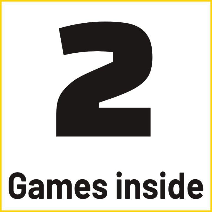 Image reads "2 games inside" Image reads "2 games inside"
