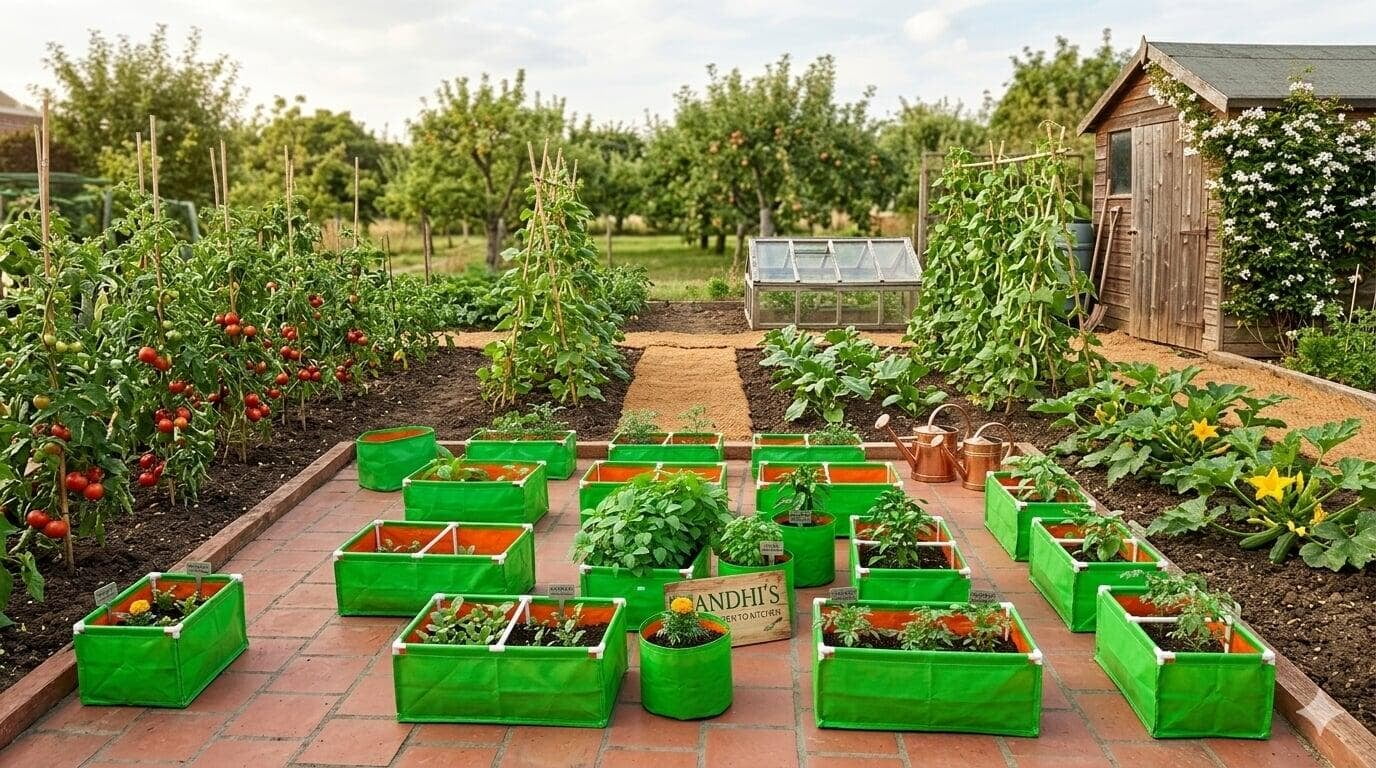 Grow bags, containers and growing solutions for terrace and balcony gardens.