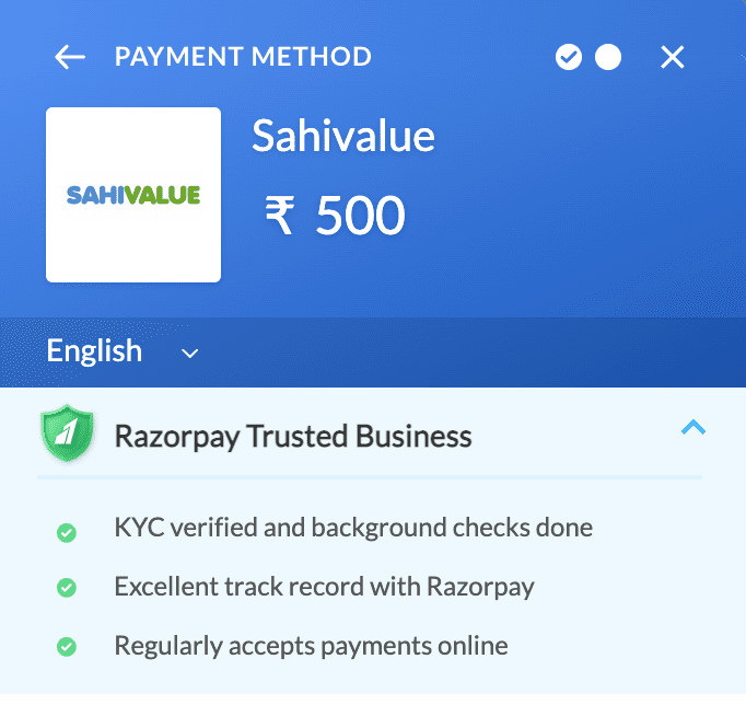 Razorpay Trusted Business Razorpay Trusted Business